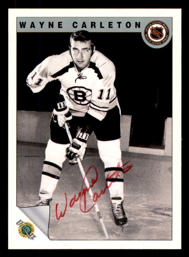 1992 Ultimate #047 Wayne Carleton Bruins Signed Autographed 558065