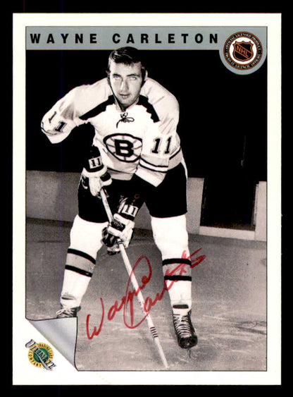 1992 Ultimate #047 Wayne Carleton Bruins Signed Autographed 558065