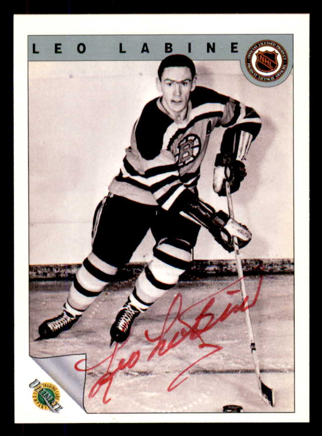 1992 Ultimate #050 Leo Labine Bruins Signed Autographed 558068