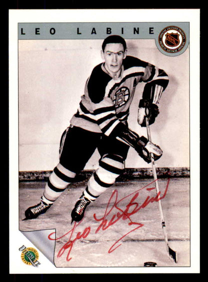 1992 Ultimate #050 Leo Labine Bruins Signed Autographed 558068