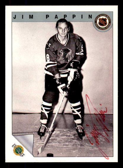 1992 Ultimate #062 Jim Pappin Black Hawks Signed Autographed 558077
