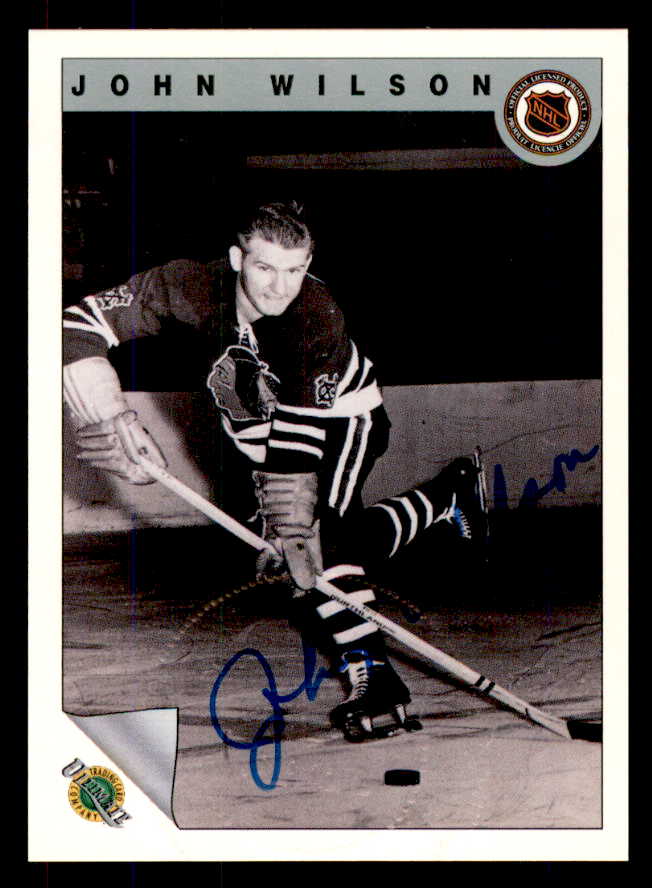 1992 Ultimate #065 John Wilson Black Hawks Signed Autographed 558079