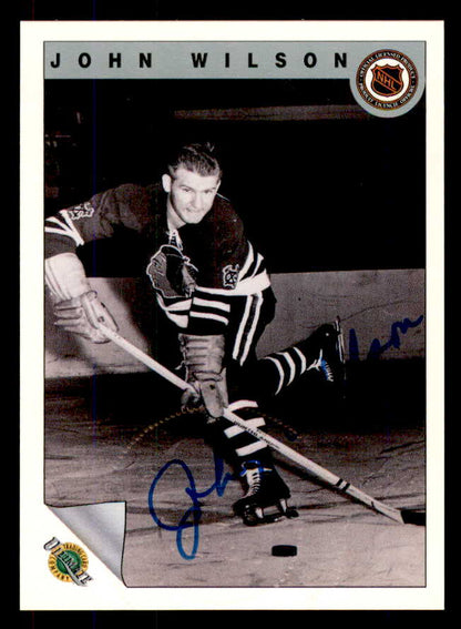 1992 Ultimate #065 John Wilson Black Hawks Signed Autographed 558079
