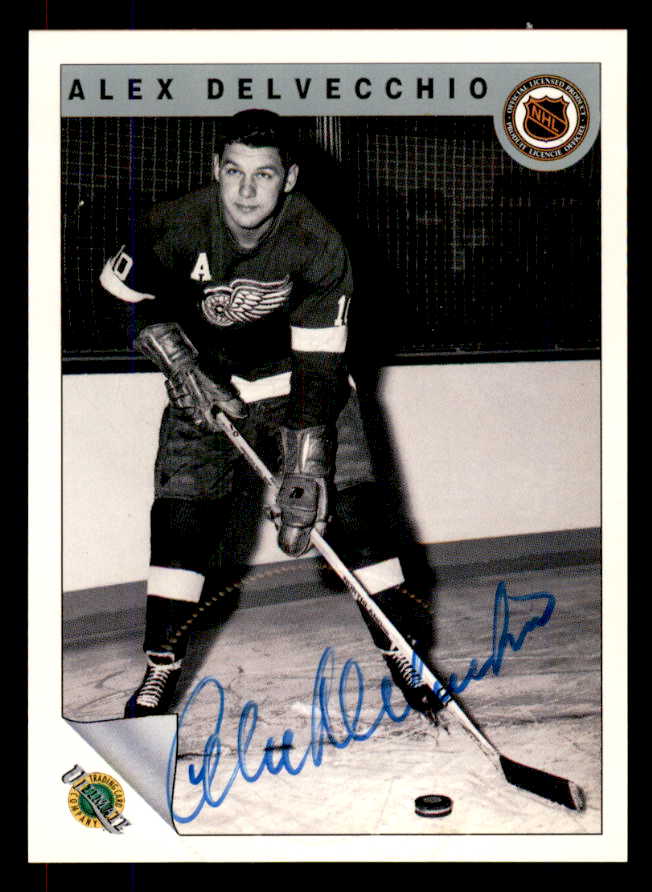 1992 Ultimate #068 Alex Delvecchio Red Wings Signed Autographed 558082