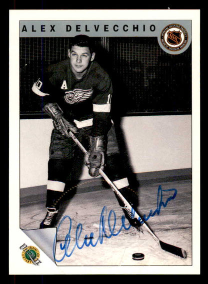 1992 Ultimate #068 Alex Delvecchio Red Wings Signed Autographed 558082