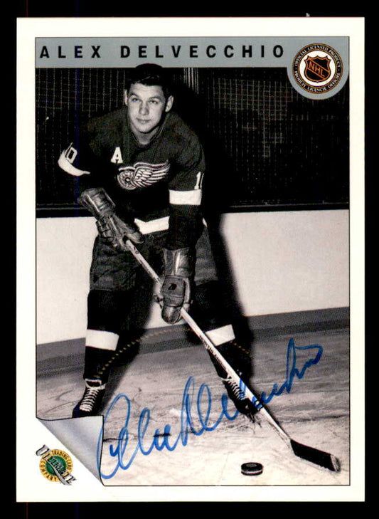 1992 Ultimate #068 Alex Delvecchio Red Wings Signed Autographed 558082