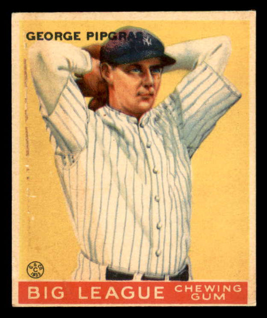 1933 Goudey #012 George Pipgras Yankees VG 558398