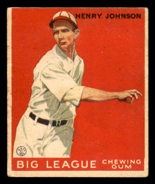 1933 Goudey #014 Hank Johnson Red Sox VG-EX 558400