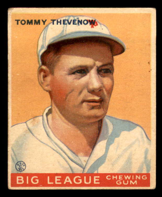 1933 Goudey #036 Tommy Thevenow Pirates VG residue back 558409