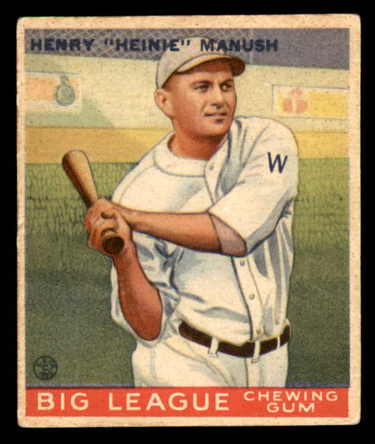 1933 Goudey #047 Heinie Manush Senators VG-EX 558414