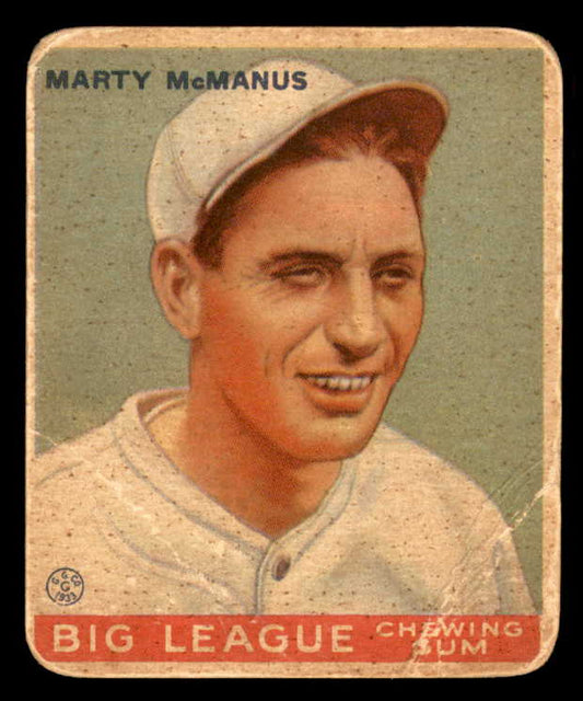 1933 Goudey #048 Marty McManus Red Sox Good 558415