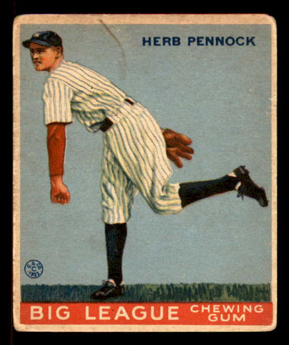 1933 Goudey #138 Herb Pennock Yankees GD-VG/VG stain 558458