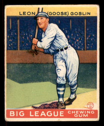 1933 Goudey #168 Goose Goslin Senators GD-VG/VG crease 558477