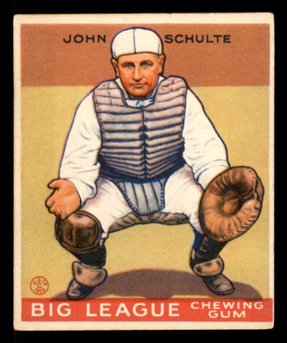 1933 Goudey #186 Johnny Schulte Cubs EX 558490