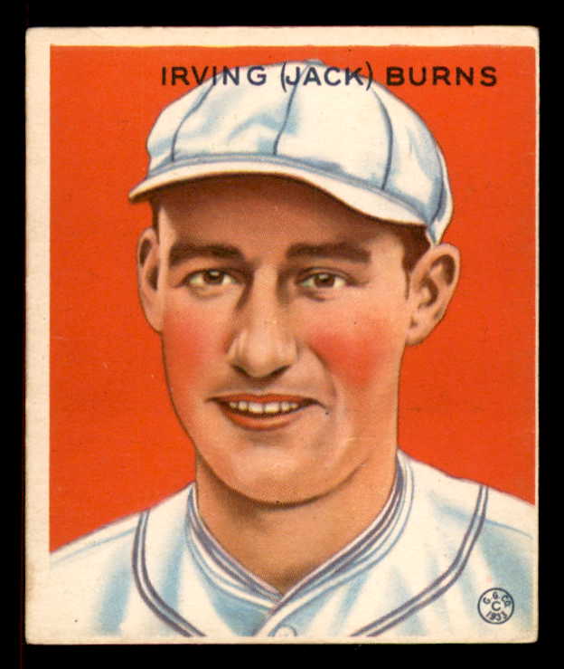 1933 Goudey #198 Jack Burns Browns EX 558496
