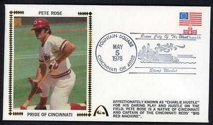 1978 First Day Cover Pete Rose Reds Pride Of Cincinnati 558525