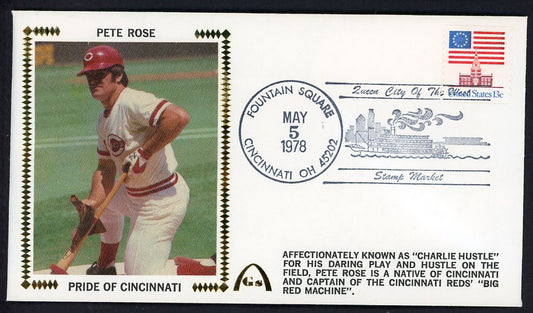 1978 First Day Cover Pete Rose Reds Pride Of Cincinnati 558525