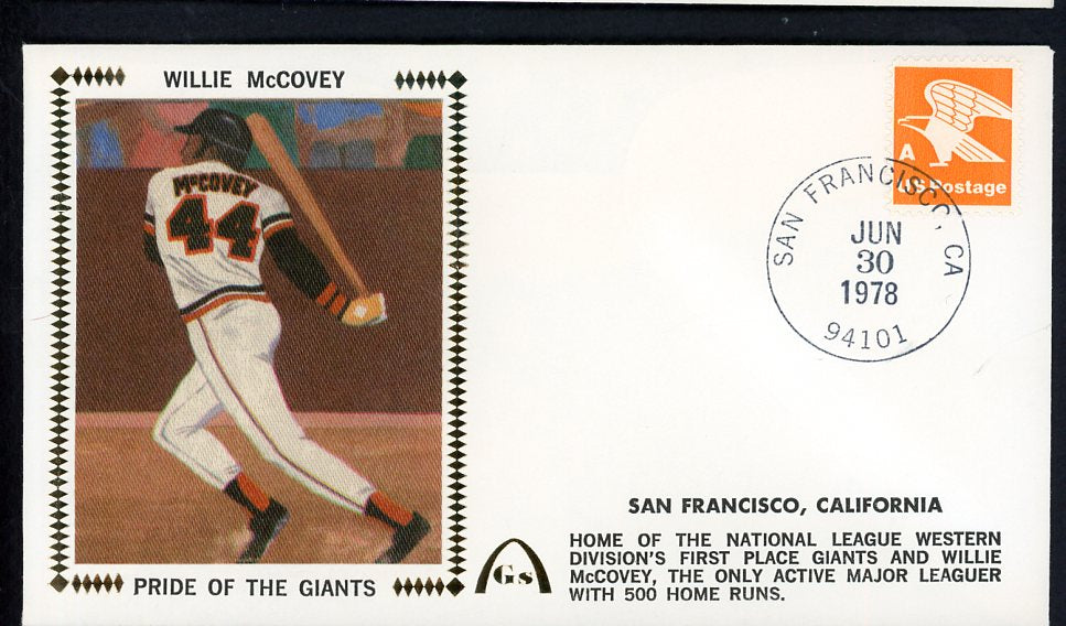 1978 First Day Cover Willie Stargell Giants Pride Of San Francisco 558526