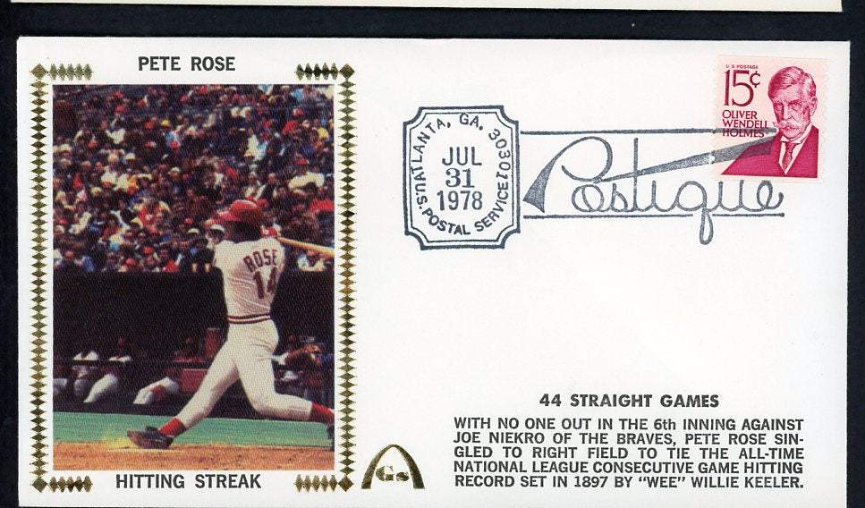 1978 First Day Cover Pete Rose Reds 44 Games Straight 558529