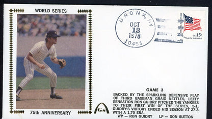 1978 First Day Cover World Series Game 3 Graig Nettles 558532