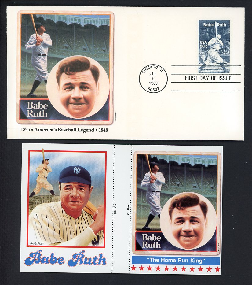 1983 First Day Cover Babe Ruth Baseball Legend Fleetwood 558545