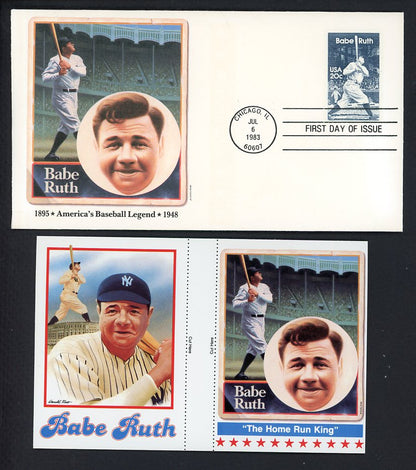 1983 First Day Cover Babe Ruth Baseball Legend Fleetwood 558545
