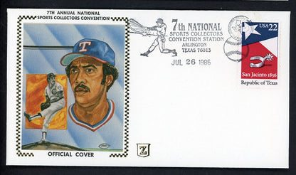 1986 First Day Cover Fergie Jenkins Rangers National Convention 558552