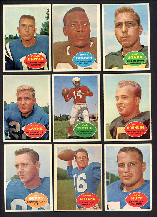 1960 Topps Football Complete Set EX-MT Brown Unitas Starr 558563
