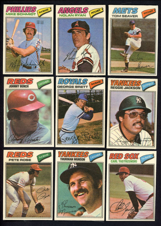 1977 Topps Cloth Stickers Complete Set Ryan Schmidt Brett 558576