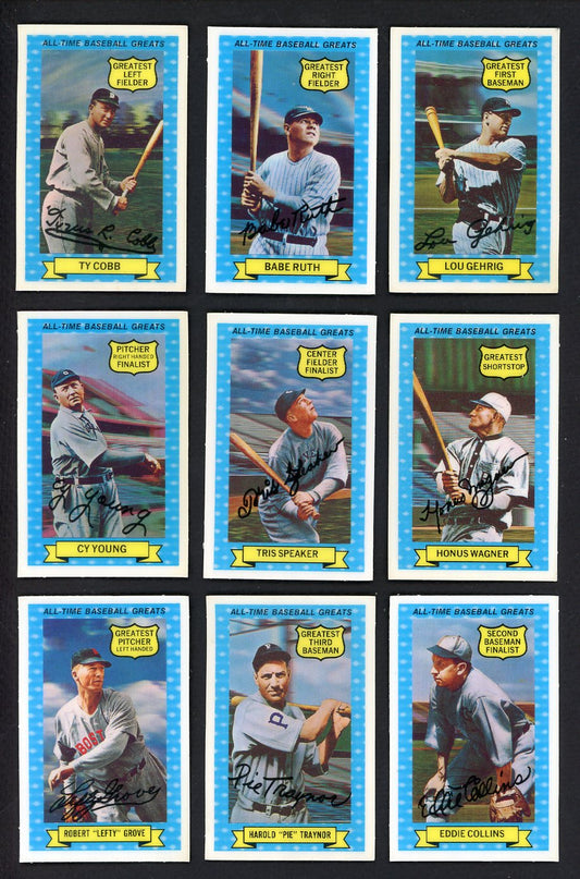 1972 Kelloggs All Time Greats Complete Set NR-MT Ruth Cobb 558577