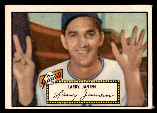 1952 Topps Baseball #005 Larry Jansen Giants VG-EX Black 558592