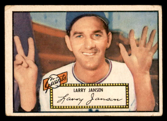 1952 Topps Baseball #005 Larry Jansen Giants VG Red 558593