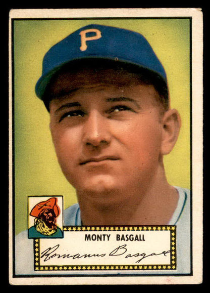1952 Topps Baseball #012 Monty Basgall Pirates VG-EX Red 558597