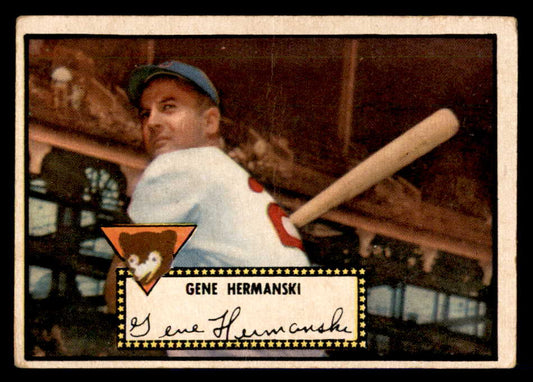 1952 Topps Baseball #016 Gene Hermanski Cubs VG Black 558601