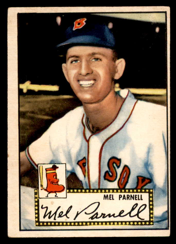 1952 Topps Baseball #030 Mel Parnell Red Sox VG-EX Red 558615