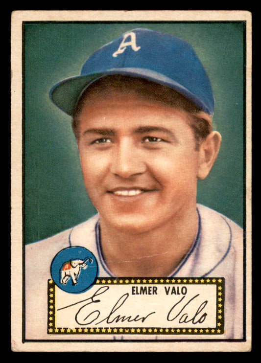 1952 Topps Baseball #034 Elmer Valo A's VG Red 558620