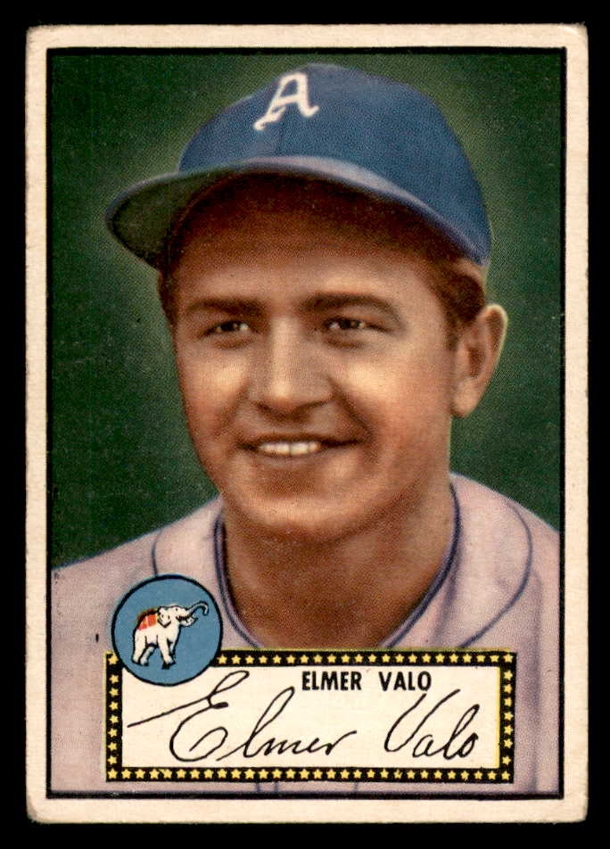 1952 Topps Baseball #034 Elmer Valo A's VG Black 558621