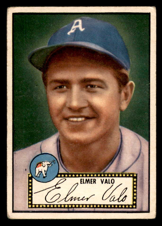 1952 Topps Baseball #034 Elmer Valo A's VG Black 558621