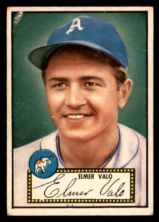 1952 Topps Baseball #034 Elmer Valo A's VG Red 558622