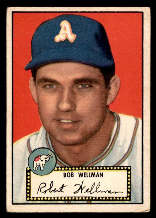 1952 Topps Baseball #041 Bob Wellman A's VG Black 558630