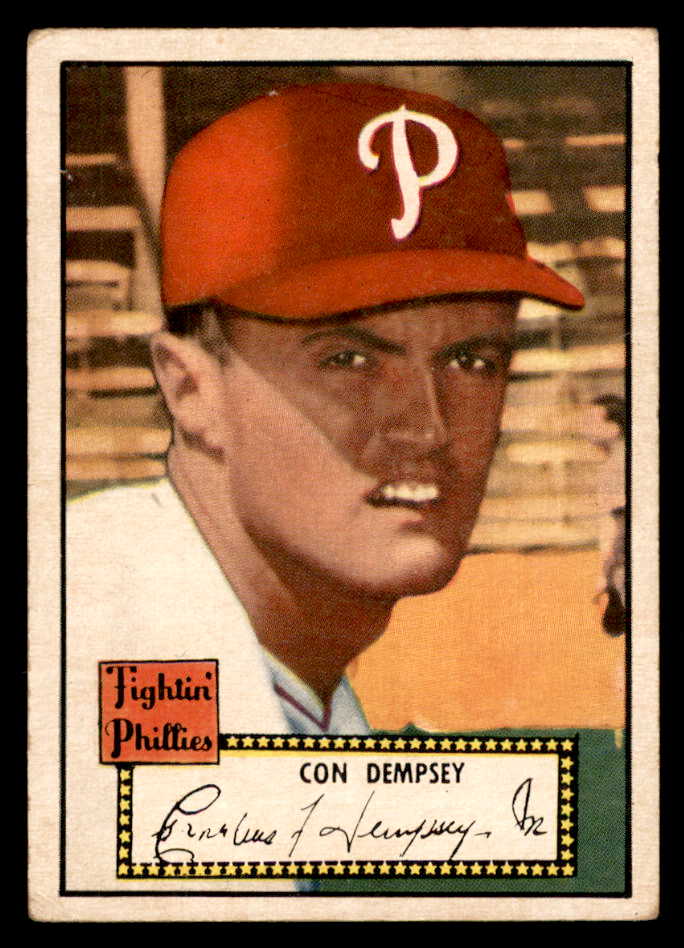 1952 Topps Baseball #044 Con Dempsey Phillies VG Black 558634