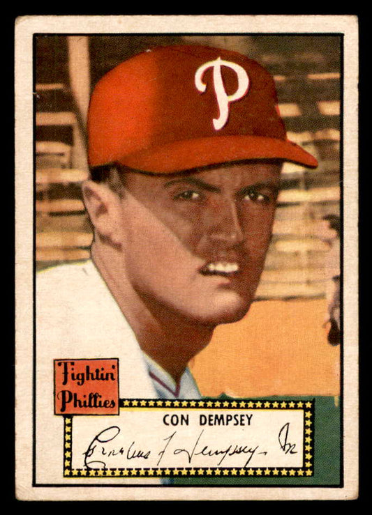 1952 Topps Baseball #044 Con Dempsey Phillies VG Black 558634