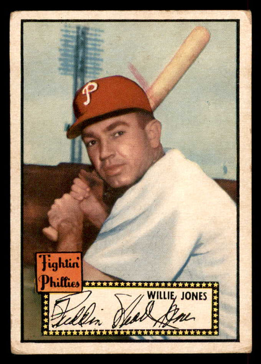 1952 Topps Baseball #047 Willie Jones Phillies VG Black 558638