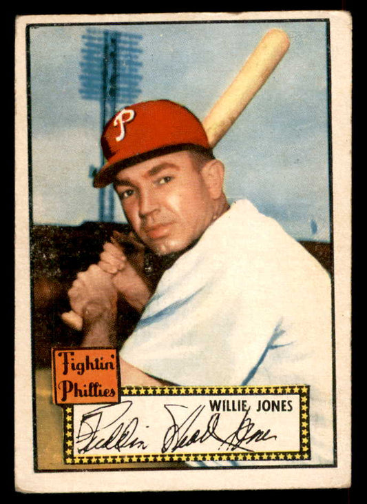 1952 Topps Baseball #047 Willie Jones Phillies GD-VG Red 558639