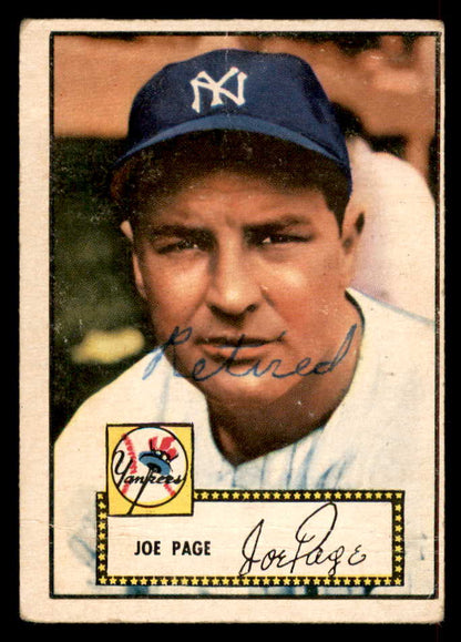 1952 Topps Baseball #048 Joe Page Yankees FR-GD Red ink front 558640