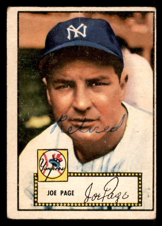 1952 Topps Baseball #048 Joe Page Yankees FR-GD Red ink front 558640