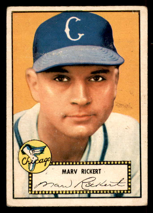 1952 Topps Baseball #050 Marv Rickert White Sox VG Red 558642