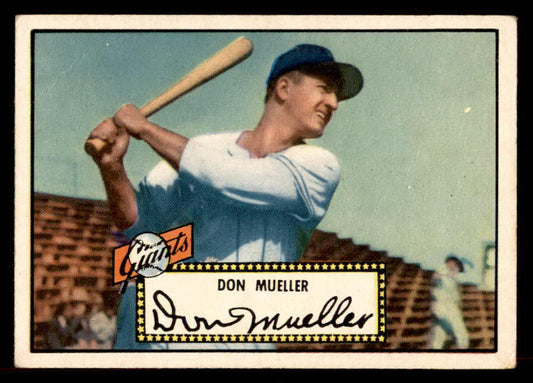 1952 Topps Baseball #052 Don Mueller Giants VG Black 558646