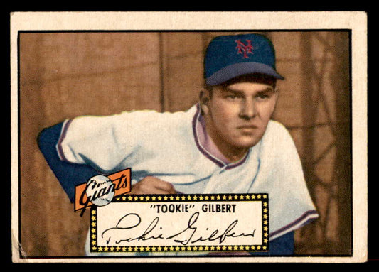 1952 Topps Baseball #061 Tookie Gilbert Giants VG Black 558652