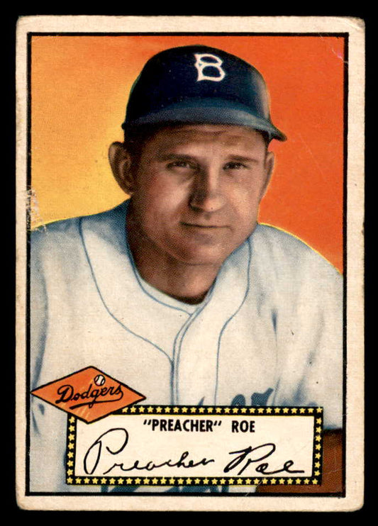 1952 Topps Baseball #066 Preacher Roe Dodgers GD-VG Black 558656